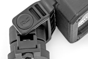 LED Light Pair - Rough Country - 2 Inch | Flood | Swivel Mount - Black